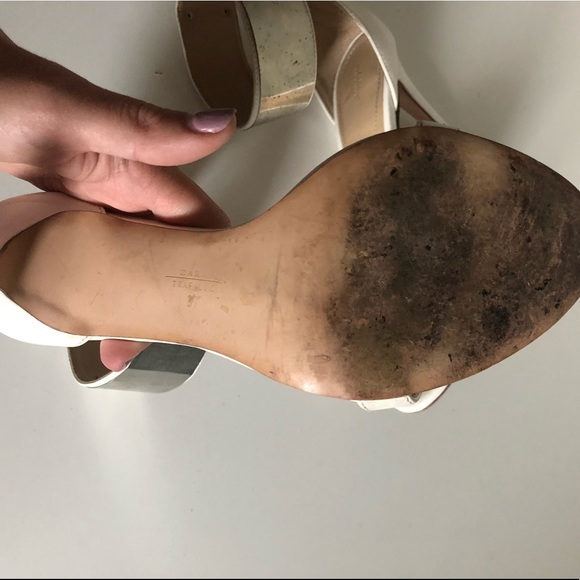 ZARA Metal Ankle Strap Sandals - size 37 - Picture 4 of 4